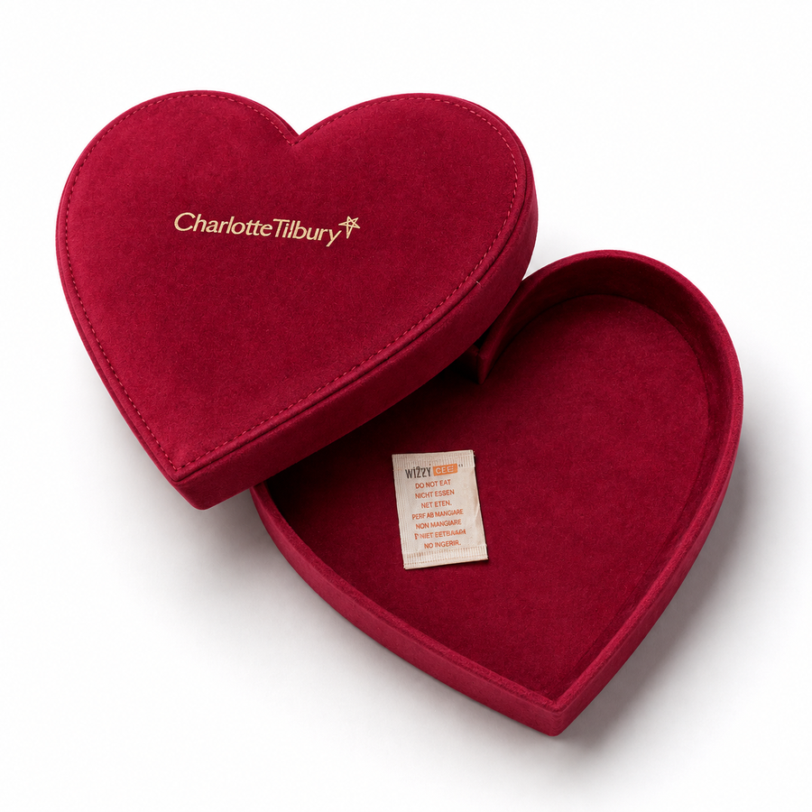 Heart-shaped Charlotte Tilbury Velvet Box