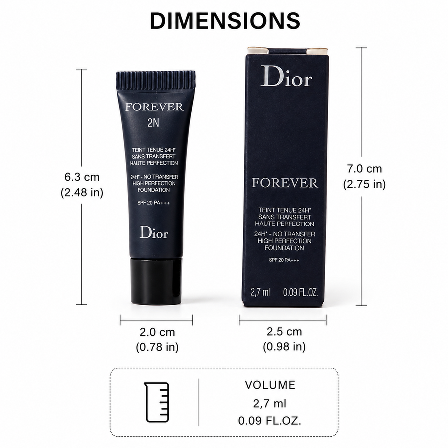 Dior Forever Foundation Mini (Shade 2N)  2.7 ml / 0.09 fl oz