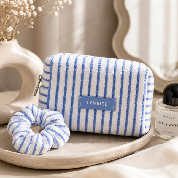 Laneige chic blue and white small cosmetic bag Combo