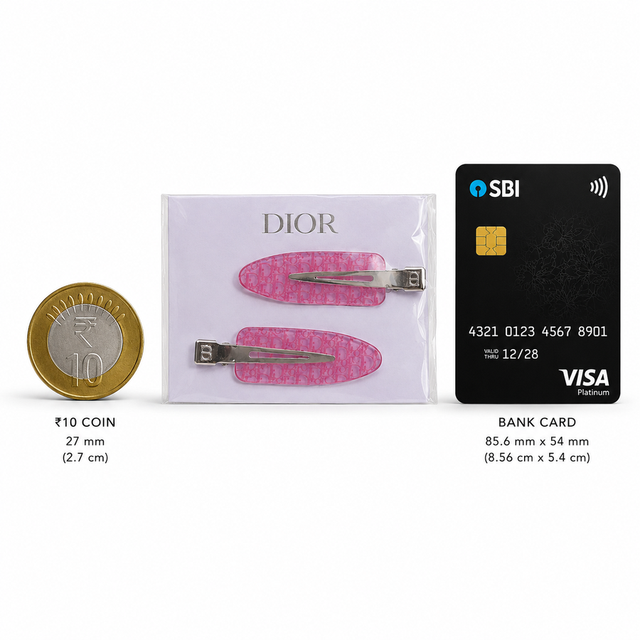 Dior Pink Hair Clip Set Of 2