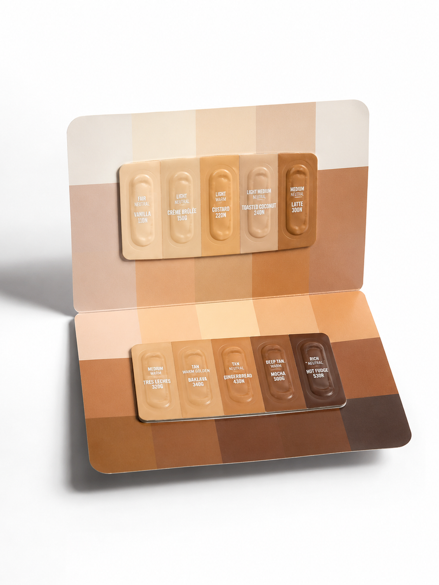 Huda Beauty Easy Blur Foundation Shade Finder Sample Card