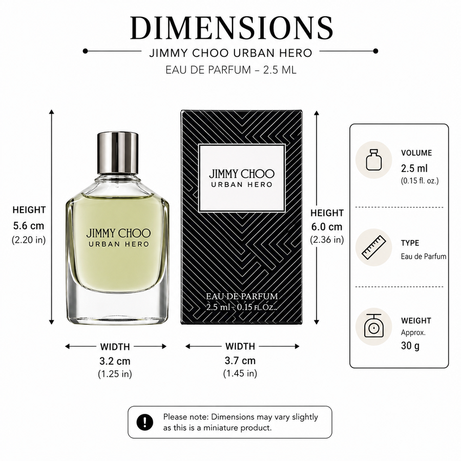 Jimmy Choo Urban Hero - Eau De Parfum - Mini ( 0.15 oz / 4.5 ml )