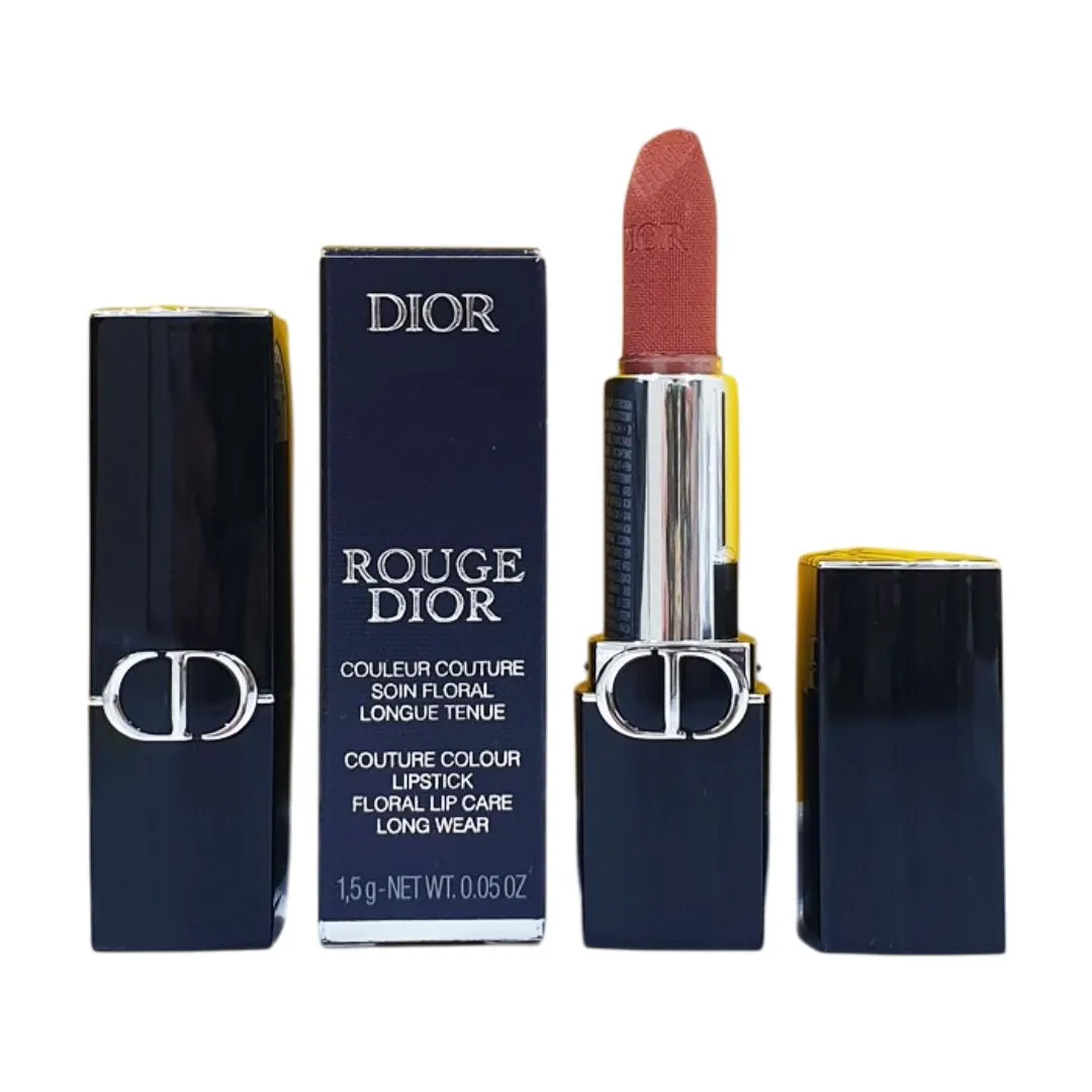 Dior Rouge Lipstick - 100 nude look velvet - 1.5gm lipstick miniature