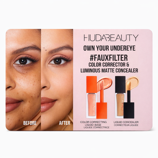 Huda Beauty (Faux Filter) Color Corrector & Luminous Matte Concealer Card