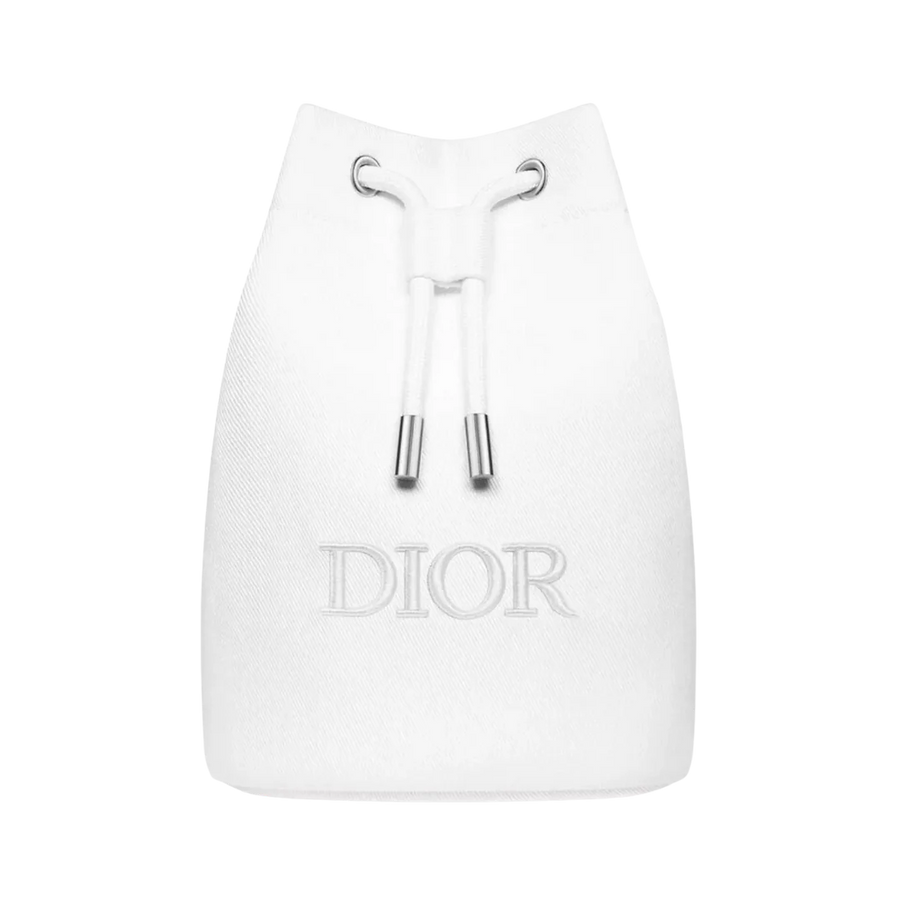Dior Beauty Drawstring Bag- White