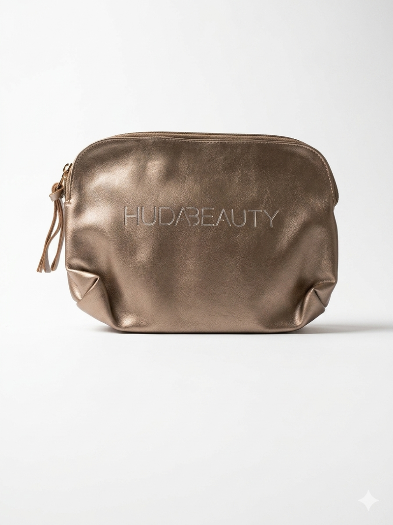 Huda Beauty Metallic Cosmetic Bag