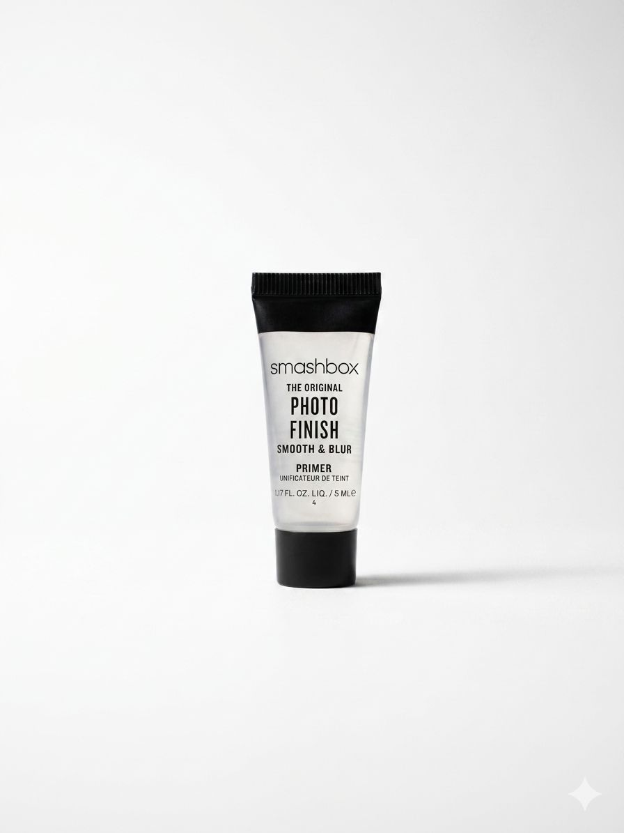 Smashbox The Original Photo Finish Smooth & Blur Primer in a 5 mL travel/sample size tube.