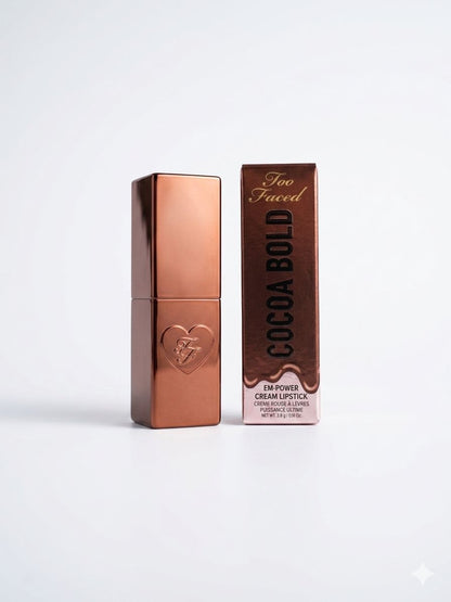 Too Faced Cocoa Bold Em-Power Cream Lipstick - 3.3gm (FULL SIZE)