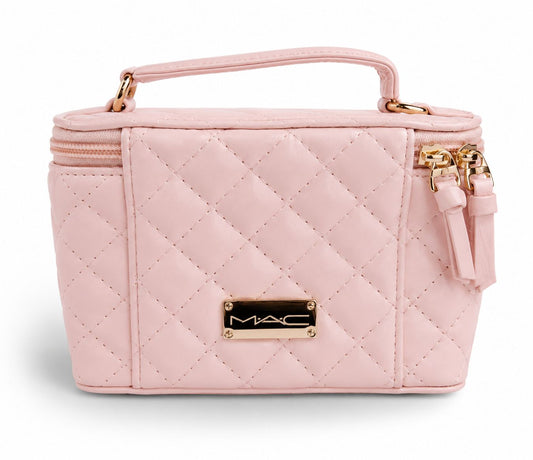 M·A·C Cosmetics Quilted Makeup Case / Vanity Bag.