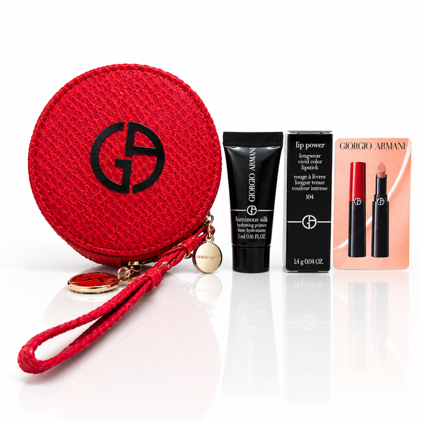 Giorgio Armani Makeup Set – Luminous Silk Primer & Lip Power 104