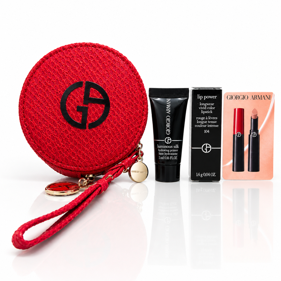 Giorgio Armani Makeup Set – Luminous Silk Primer & Lip Power 104